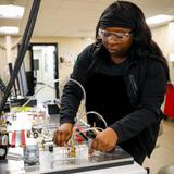 North Florida College Photo #3 - North Florida College Industrial Machinery Maintenance student in class.