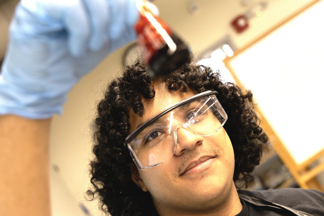 Raritan Valley Community College Photo #1 - Student in the Chemistry Lab in the Christine Todd Whitman Science Center
