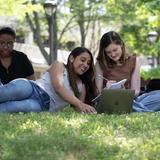 Raritan Valley Community College Photo - Students working on a project out on the courtyard lawn Raritan Valley Community College Photo - Students working on a project out on the courtyard lawn