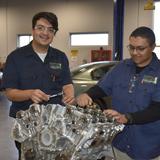 Raritan Valley Community College Photo #5 - Automotive Technology students working on motor