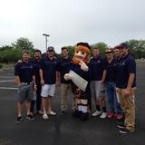 McLennan Community College Photo #6 - McLennan's mascot Mac the Highlander posing with athletic students.