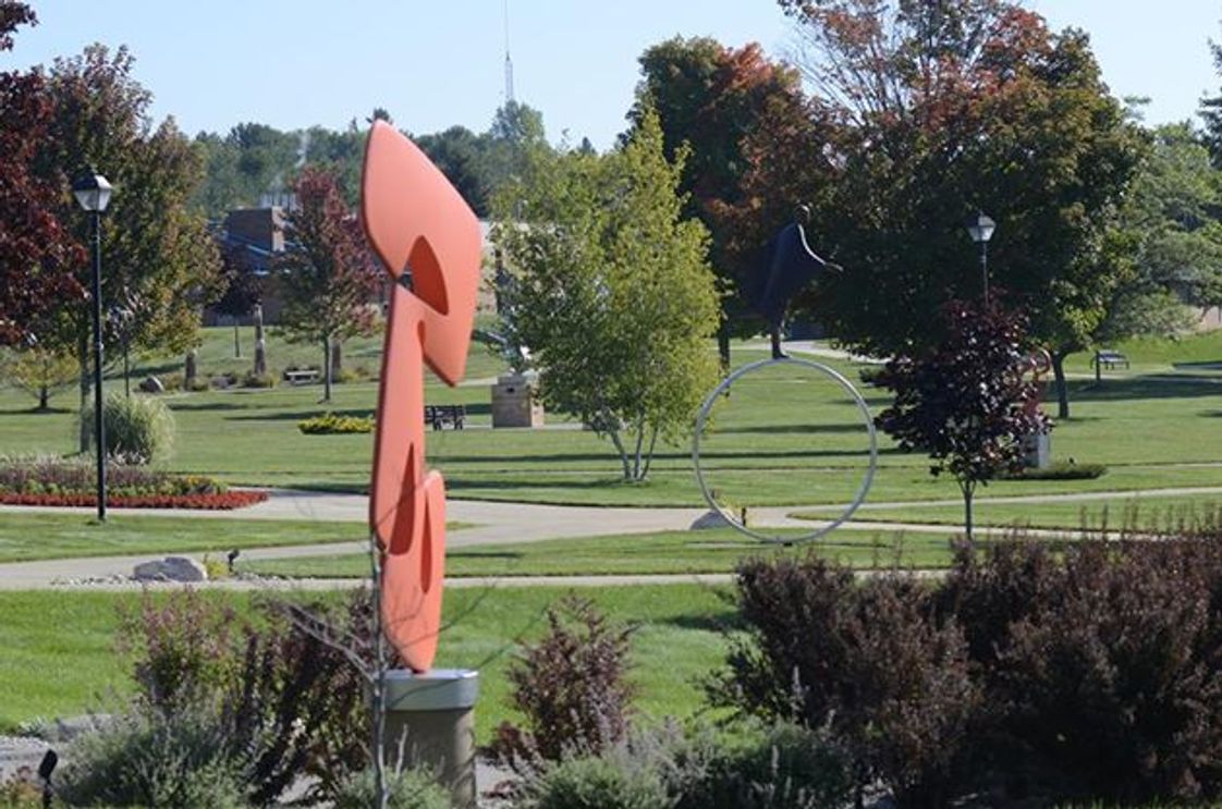 North Central Michigan College Photo - North Central Michigan College's Petoskey campus and Harris Sculpture Gardens.