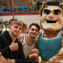 Terra State Community College Photo #4 - Students at a volleyball game with Titus, the Terra State Titans mascot